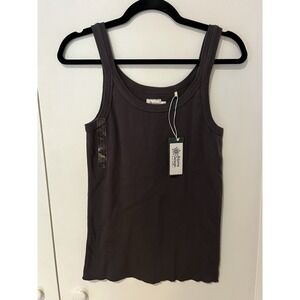 Alpine Design Women's Ribbed Tank Top Midnight Black Gray Size XL Cotton NEW